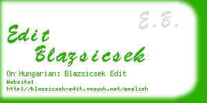 edit blazsicsek business card